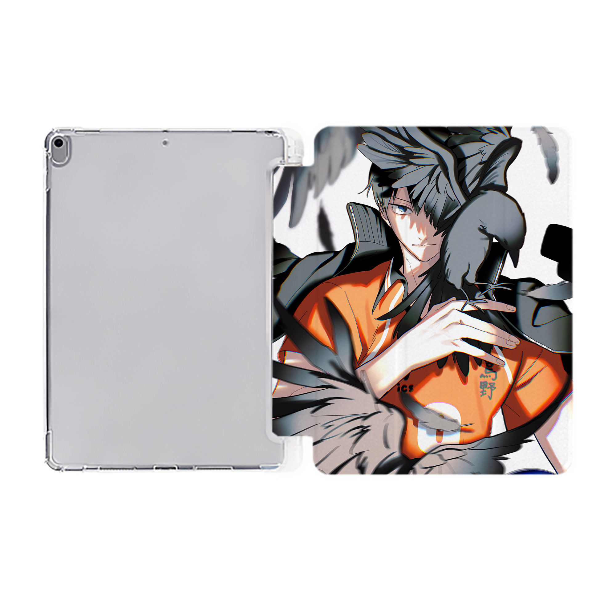 （画像用） ハイキュー!! Haikyu!! IPad ケース ペン収納付き 三つ折りスタンド PUレザー×シリコン 対応機種9.5/10.5/10.9インチ
